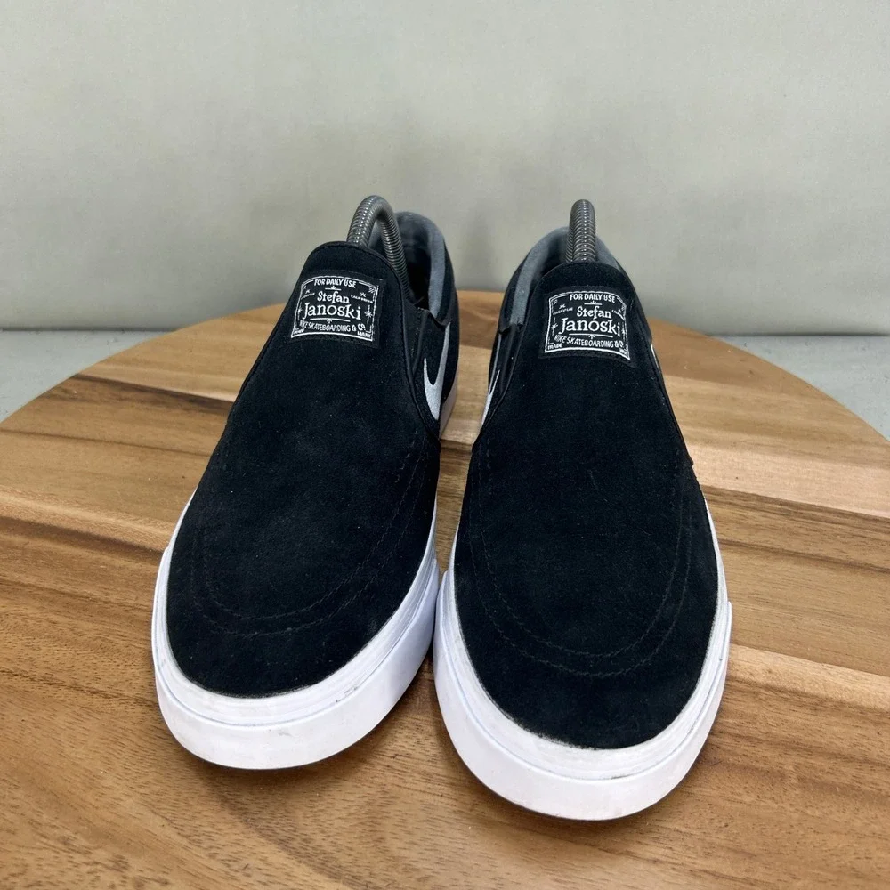 Nike SB Zoom Stefan Janoski Slip Black White Mens Skate Shoes 833564-010 Size 9
